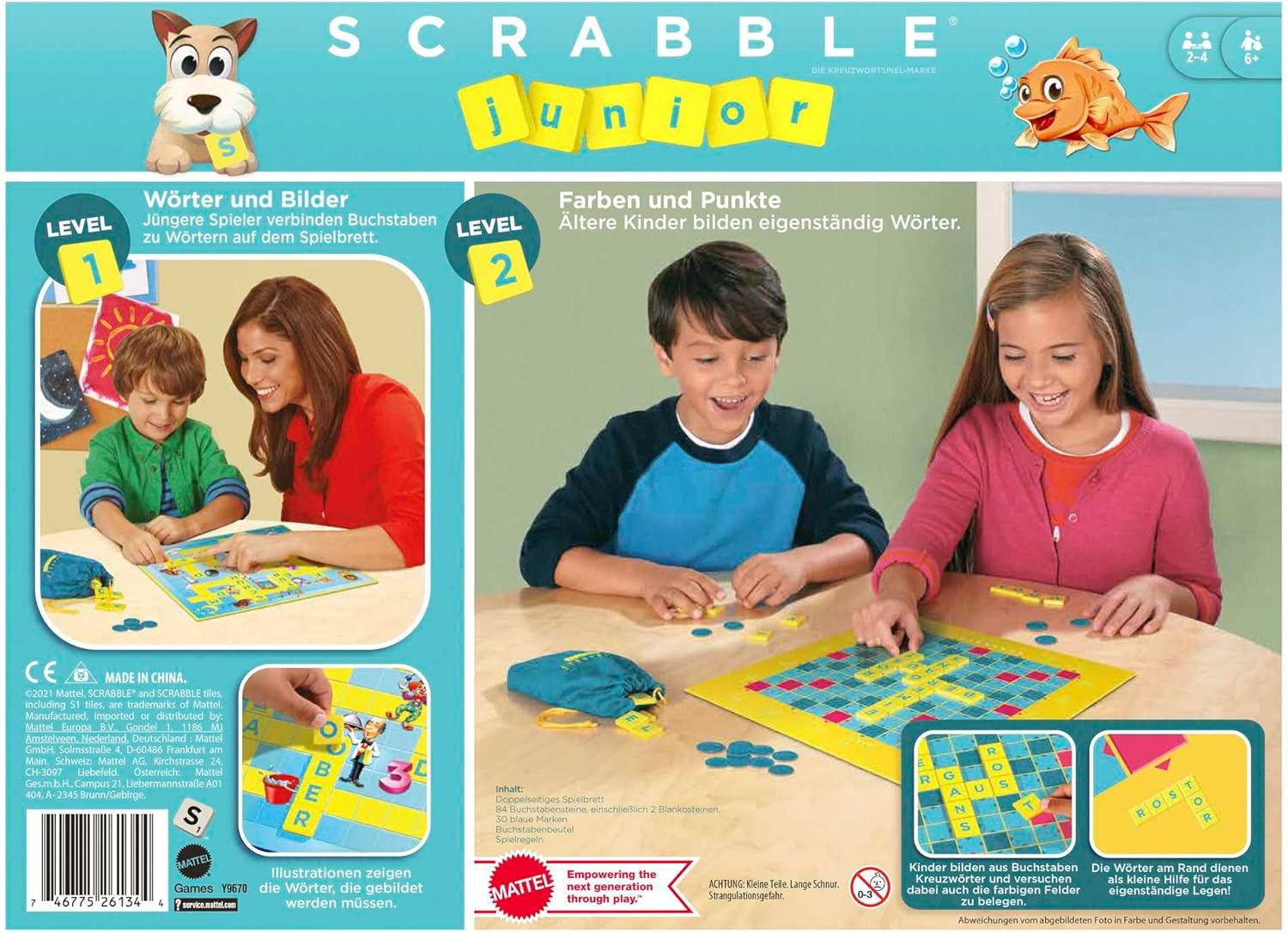 Scrabble Junior - Das Lernspiel für Kinder (Y9670) Junge, Kind, Männlich, Person, Kindergarten