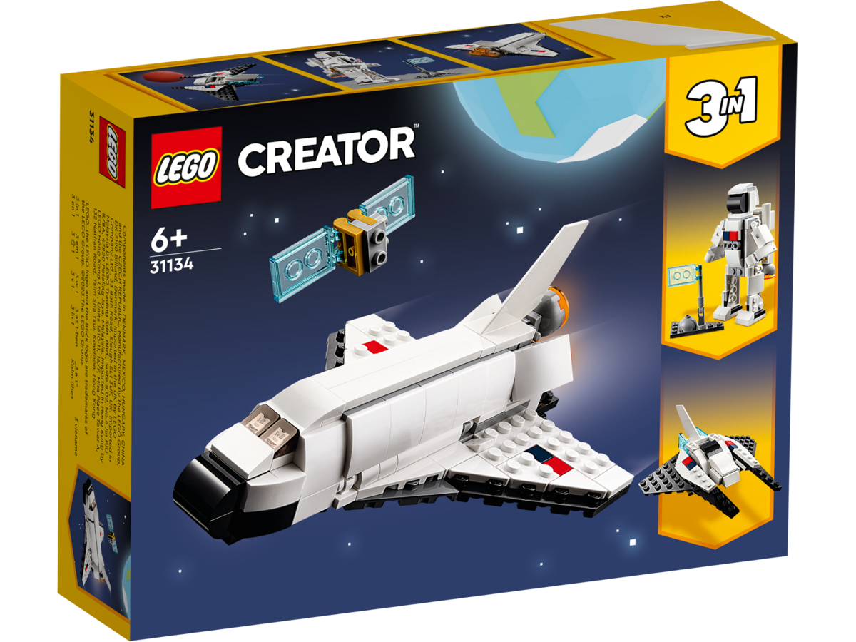 LEGO® Creator 3 in 1 Spaceshuttle 31134 Flugzeug, Raumschiff, Fahrzeug, Raumfähre, Spielzeug