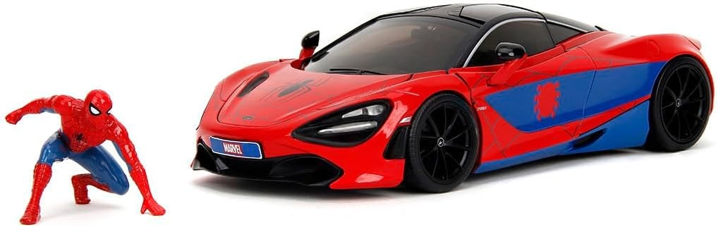 Jada, 253225034, MARVEL, Spider-Man, McLaren, 720S, Modellauto, mit, Figur, 1:24, Rad, Auto, Leichtmetallfelge, Reifen, Sportwagen