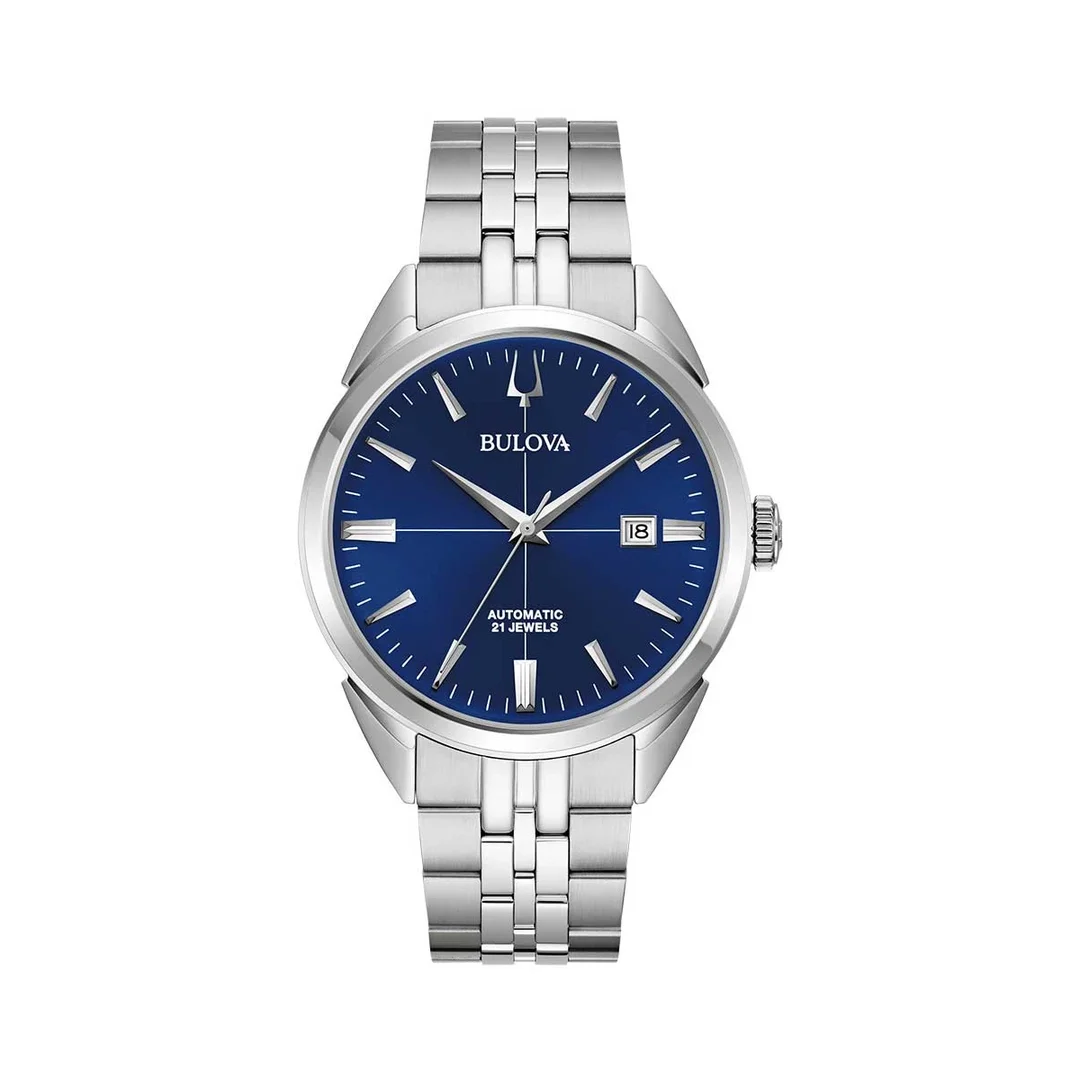 BULOVA, 96B425, Uhr, Herren, Sutton, Auto, Silber, Blau