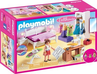 PLAYMOBIL, 70208, Schlafzimmer, Mit, Nähecke, Figur, Puppe, Spielzeug, Person, Barbie