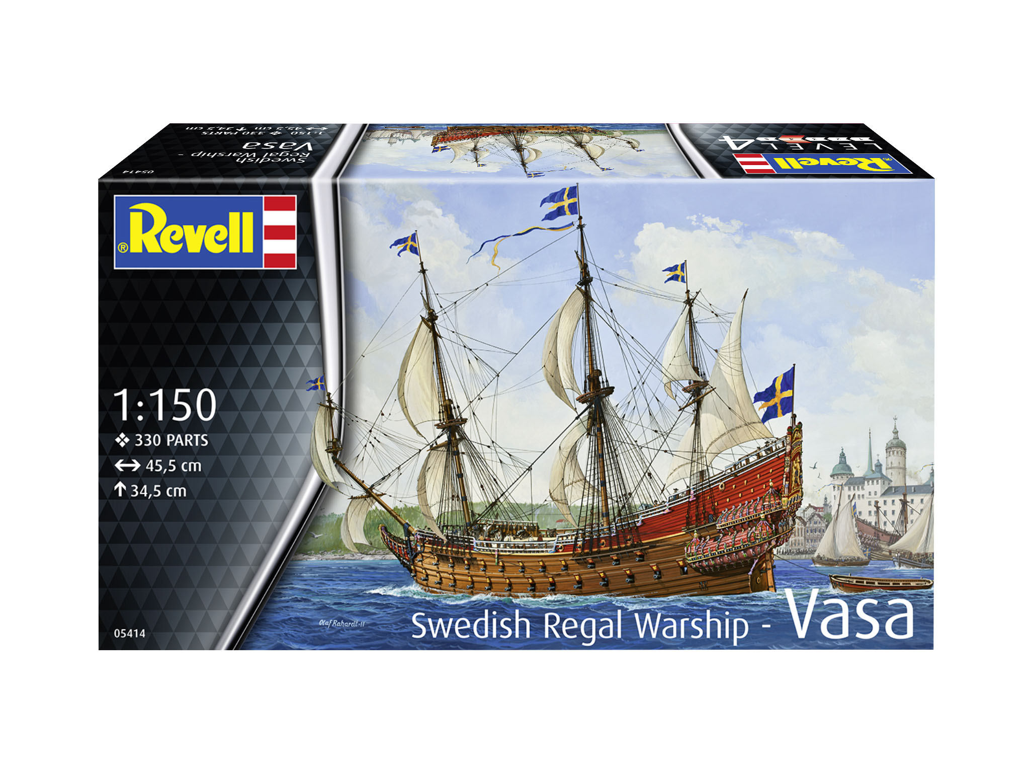 Revell 05414 Swedish Regal Warship "Vasa" - Legendäres Kriegsschiff im Maßstab 1:150 Boot, Transport, Fahrzeug, Segelboot