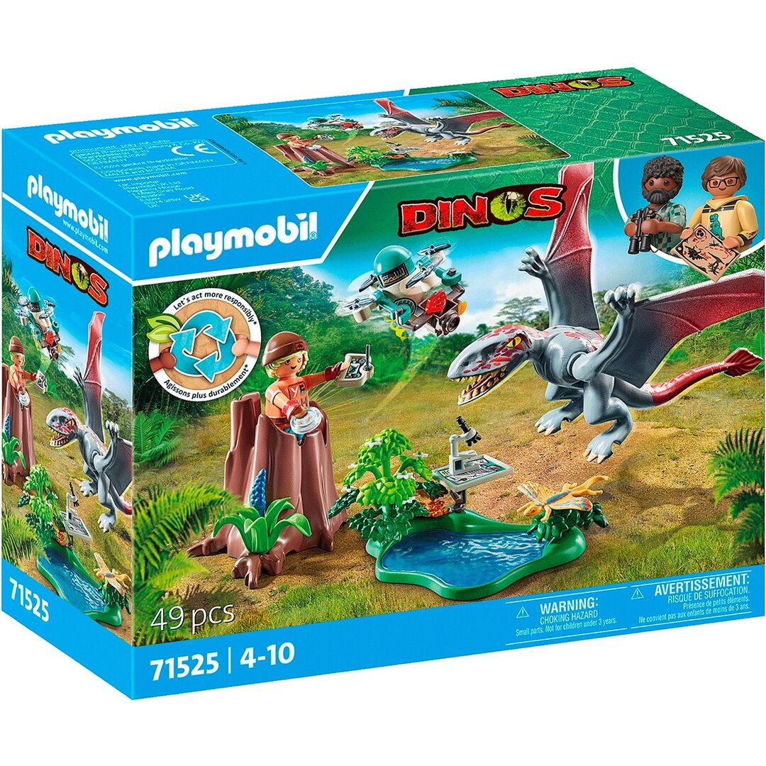 PLAYMOBIL, 71525, Beobachtungsstation, Für, Dimorphodon, Person, Tier, Dinosaurier, Reptil