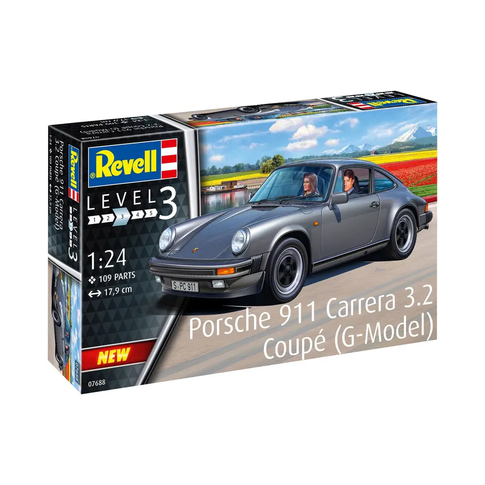 Revell, 07688, Porsche, 911, Carrera, 3.2, Coupe, G-Model, Sportwagen, Modell, 1:24