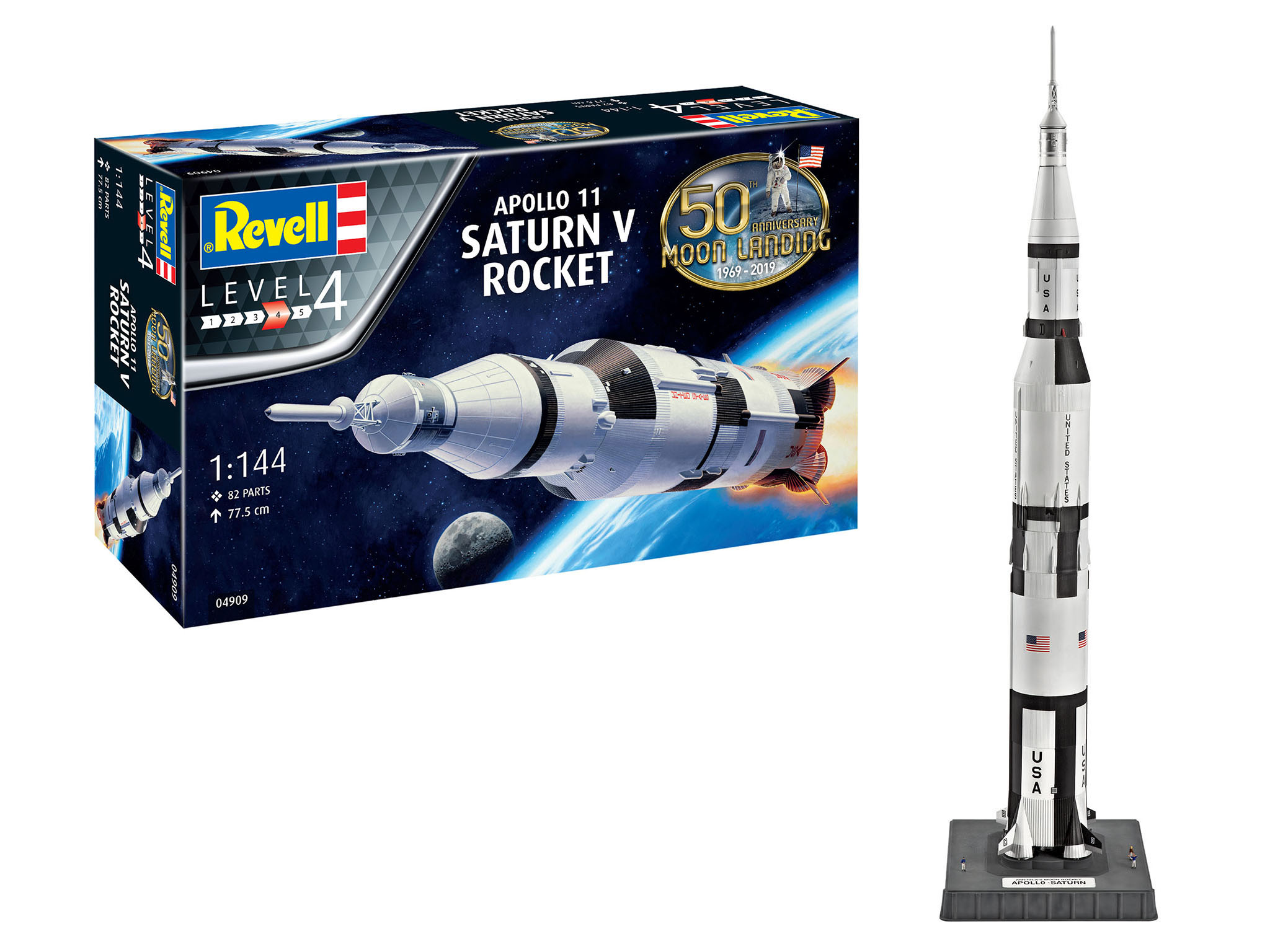 Revell, 04909, Apollo, Saturn, V, Modellbausatz, Rakete, Waffe, Mörsergranate