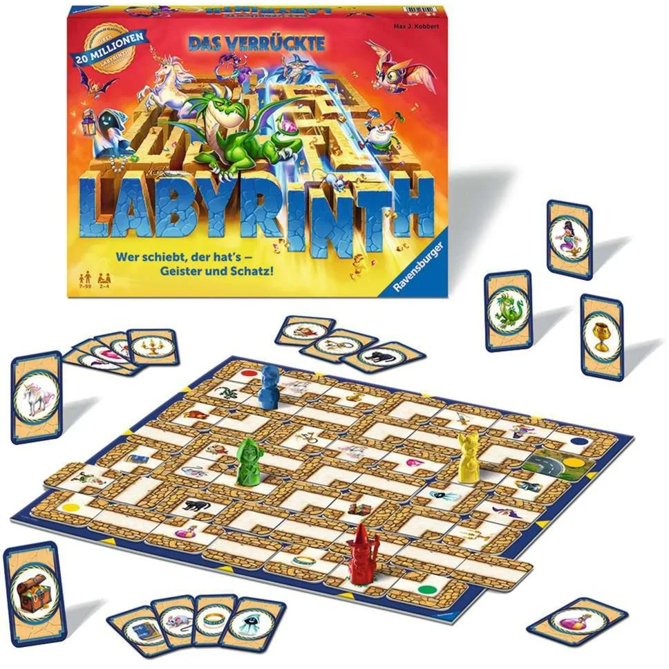 Ravensburger Familienspiel 26955 - Das verrückte Labyrinth - Gesellschaftsspiel - Spieleklassiker für 2 - 4 Personen,