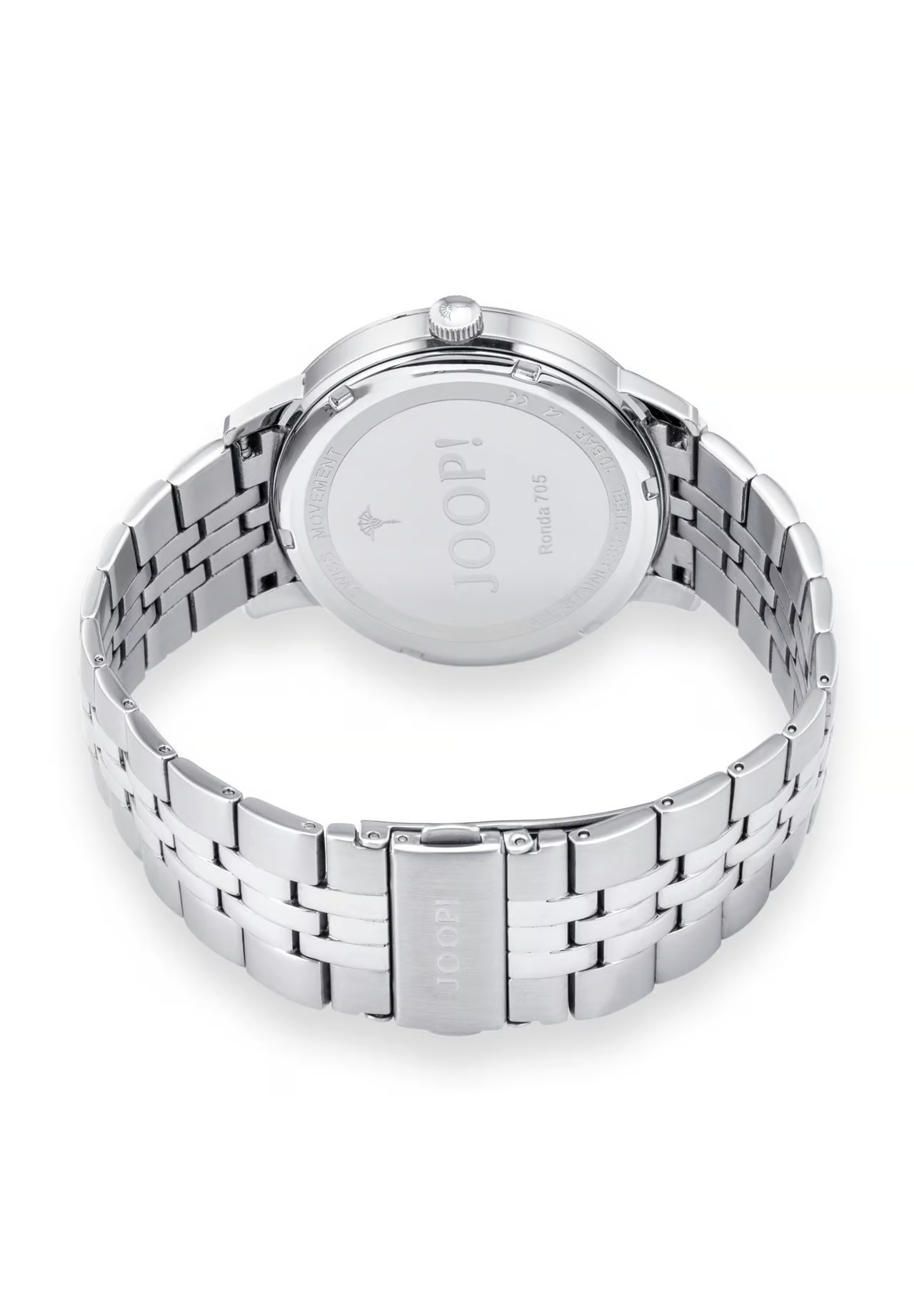 JOOP! Uhr - aus silberfarbenem Edelstahl, blaues Zifferblatt, Datumsanzeige, Ronda Swiss Made Uhrwerk, wasserdicht bis 10 bar, Herren