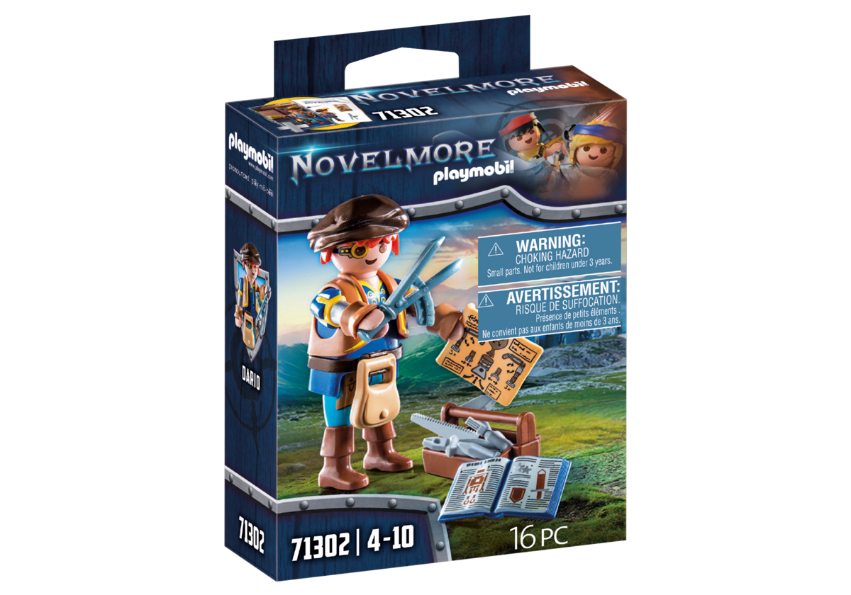 PLAYMOBIL, 71302, Novelmore, Dario, mit, Werkzeug, Person, Kiste, Gesicht, Kopf