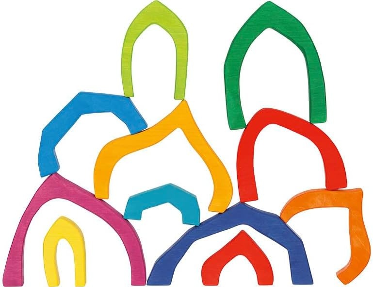 GOKI 58471 Bausteine Vier Jahreszeiten - aus Ahornholz. Made in Europe
