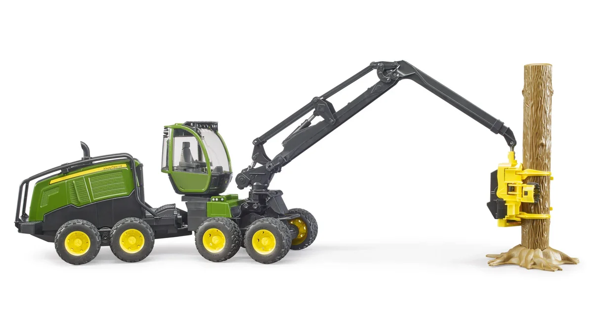 Bruder, 02135, John, Deere, 1270G, Harvester, Mit, \n1, Baumstamm
