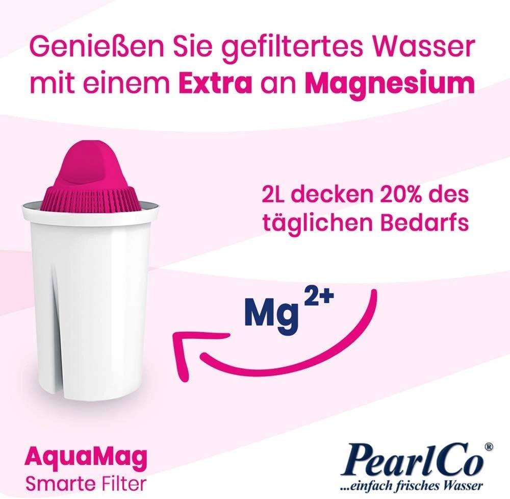 PEARLCO 271031 AquaMag Classic Filterkartuschen mit Magnesium – 3er Pack – kompatibel mit Brita Classic