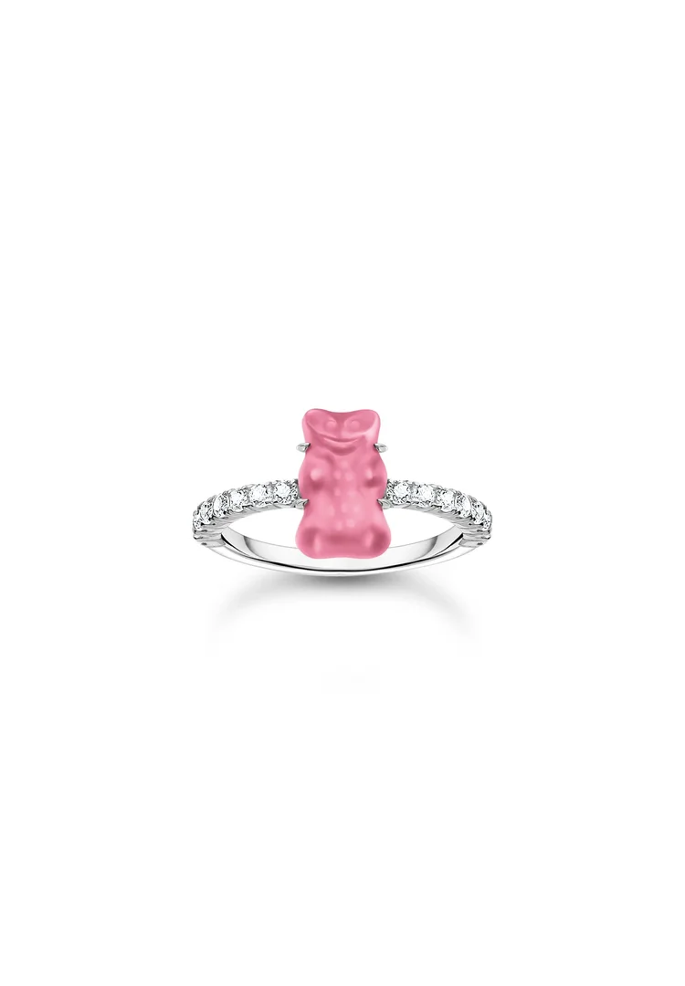 Thomas, Sabo, Ring, Haribo, Mit, Mini, Golbär, Gr., 54, Gold, Pink, Silber, TR2459-052-9-54