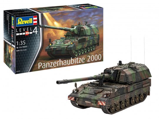 Revell, 3279, Panzerhaubitze, 2000, Revell, Modellbausatz, gepanzert, Militärisch, Panzer, Fahrzeug, Waffe