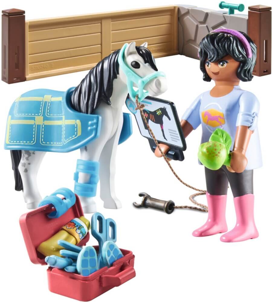 PLAYMOBIL 71497 Pferdetherapeutin Figur, Puppe, Spielzeug, Gesicht, Person
