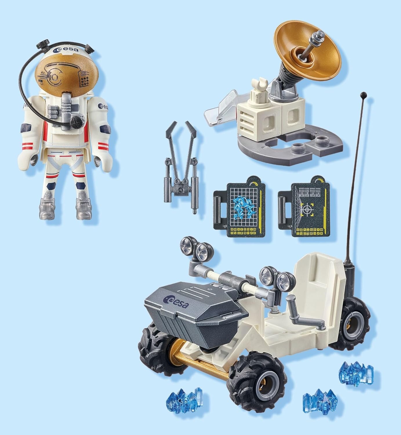 PLAYMOBIL 71734 - Action Heroes: ESA Weltraummission mit Astronaut und Mondfahrzeug