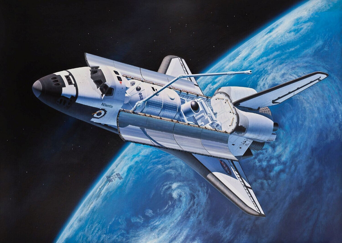 Revell, 05673, Geschenkset, Space, Shuttle, 40th., Anniversary, Revell, Modellbausatz, mit, Basiszubehör, Flugzeug, Raumschiff, Fahrzeug, Raumfähre