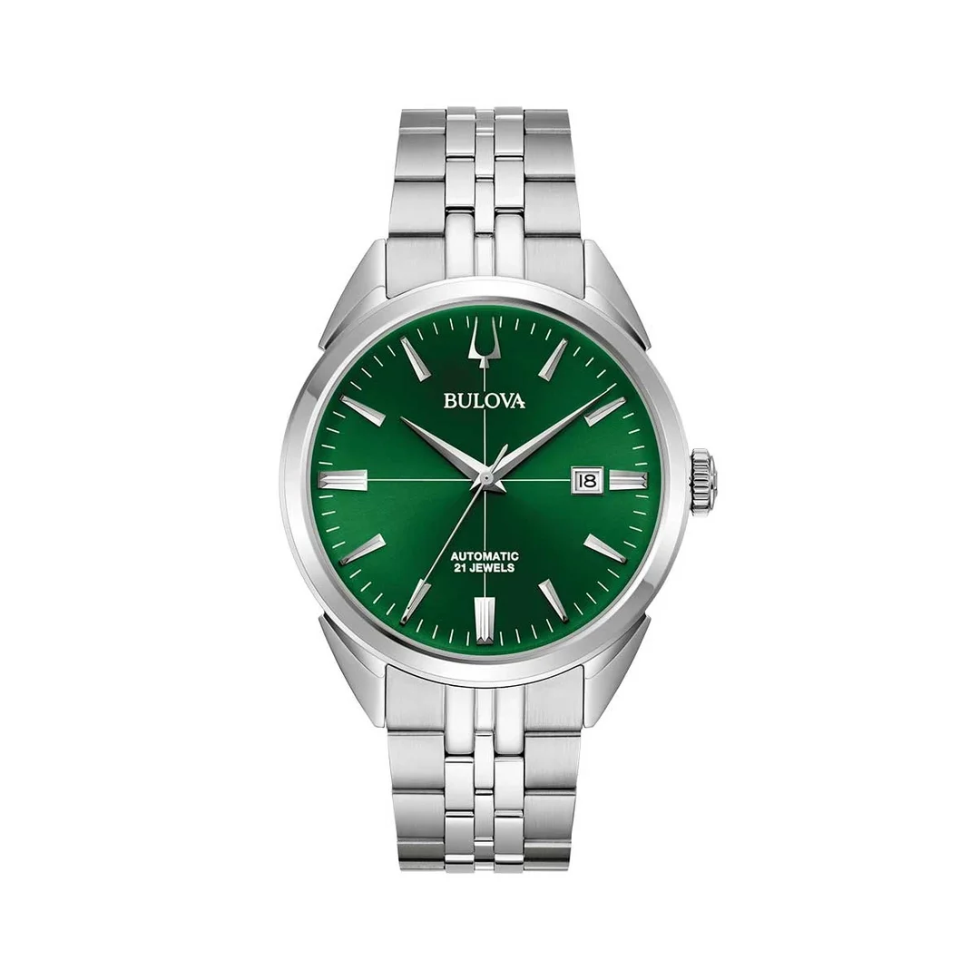 BULOVA, 96B424, Uhr, Herren, Sutton, Auto, Silber, Grün