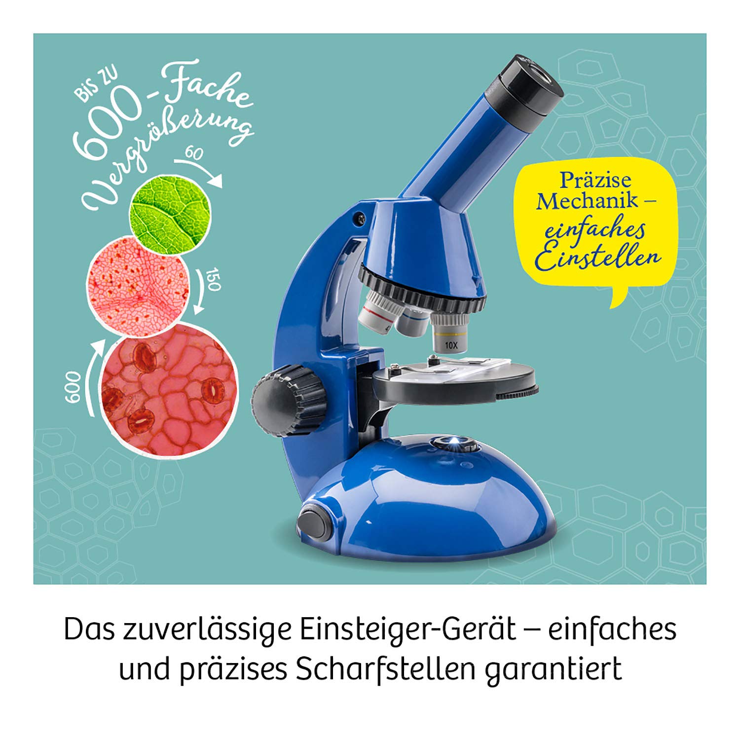 Kosmos Entdecker-Mikroskop - Spannendes Mikroskopie-Set Für Junge Naturforscher Ab 8 Jahren 636050 Mikroskop