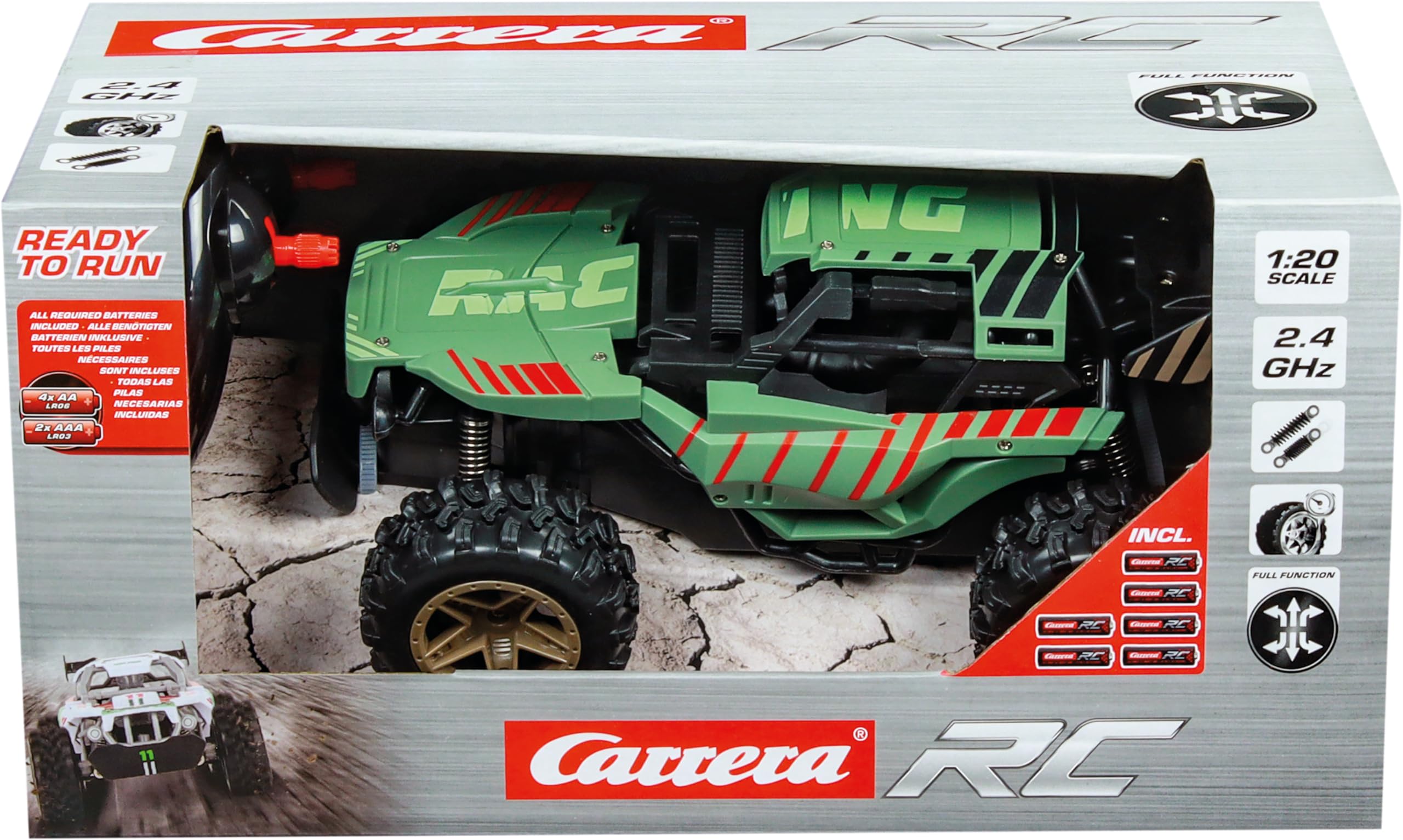 Carrera RC Mountain Racer 2,4GHz mit Vollfederung 370200004 Maschine, Rad, Sprach, Buggy, Fahrzeug
