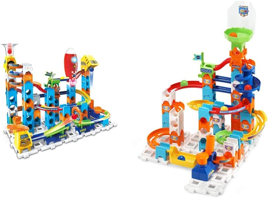 VTech Marble Rush Rocket Set M100 E aus Kunststoff mit 78 Teilen, inklusive 10 MarBalls, Licht- & Soundmodul, Rakete, Launcher, kompatibel, ab 4 J., Spielzeug