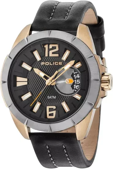 POLICE, PL15240JSKU.02, Uhr, Pitcher, Schwarz