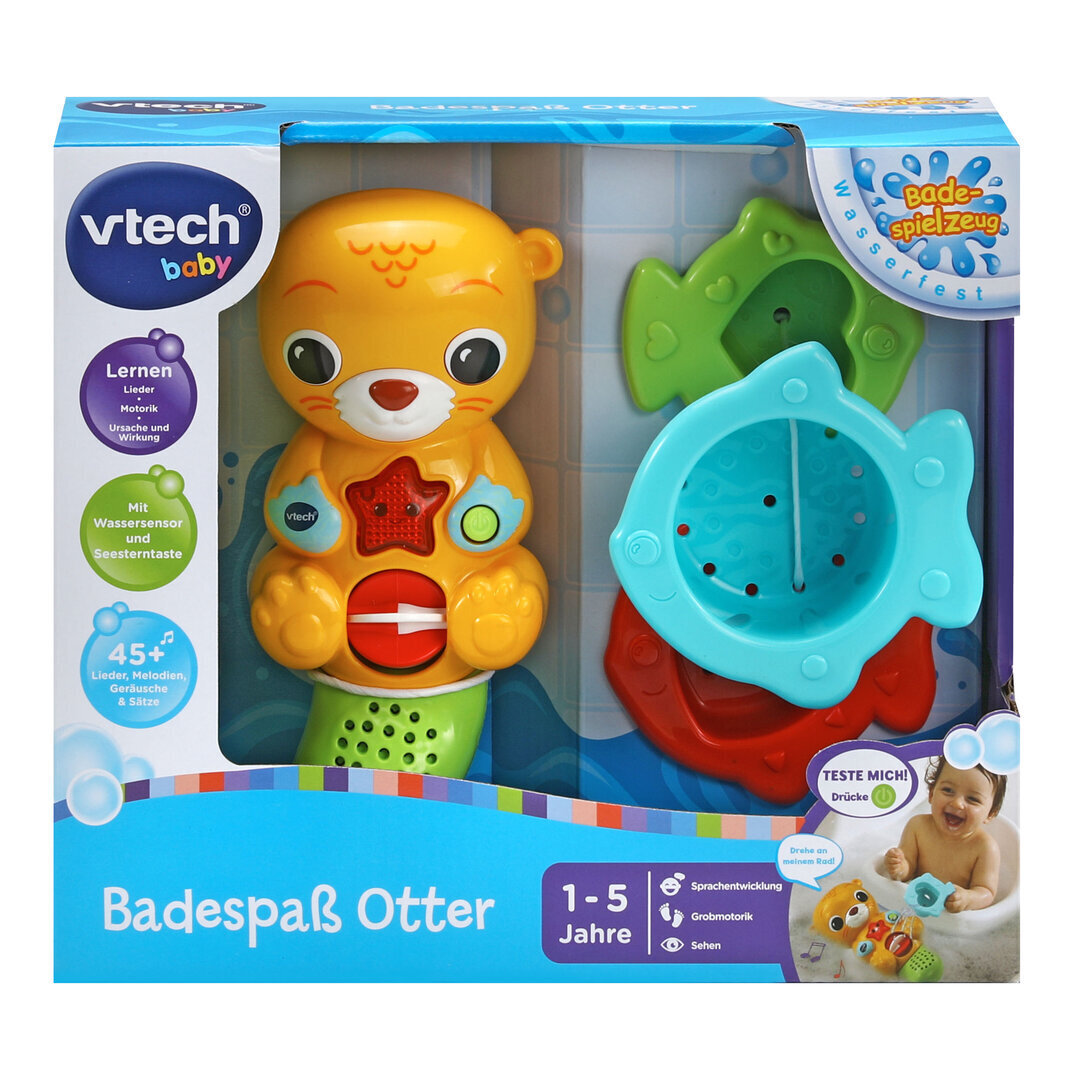 VTech, Badespaß, Otter, 80-562904, Spielzeug, Baby, Person, Gesicht, Kopf