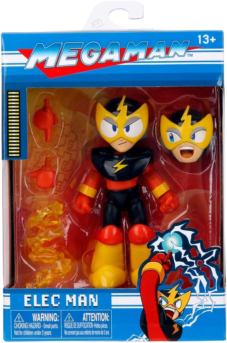 Jada 253251026 Mega Man - Elec Man Actionfigur 4.5 Zoll (11.4 cm)