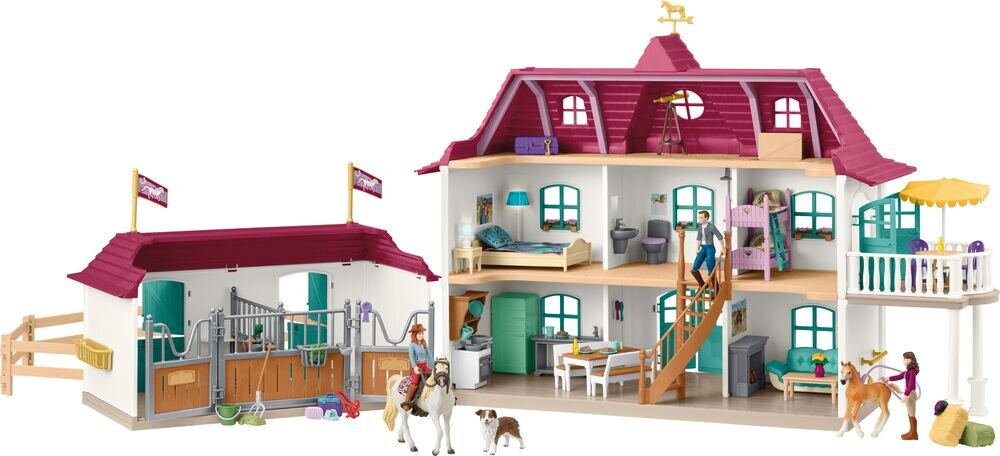 schleich, Horse, Club, 42706, Lakeside, Country, House, and, Stable