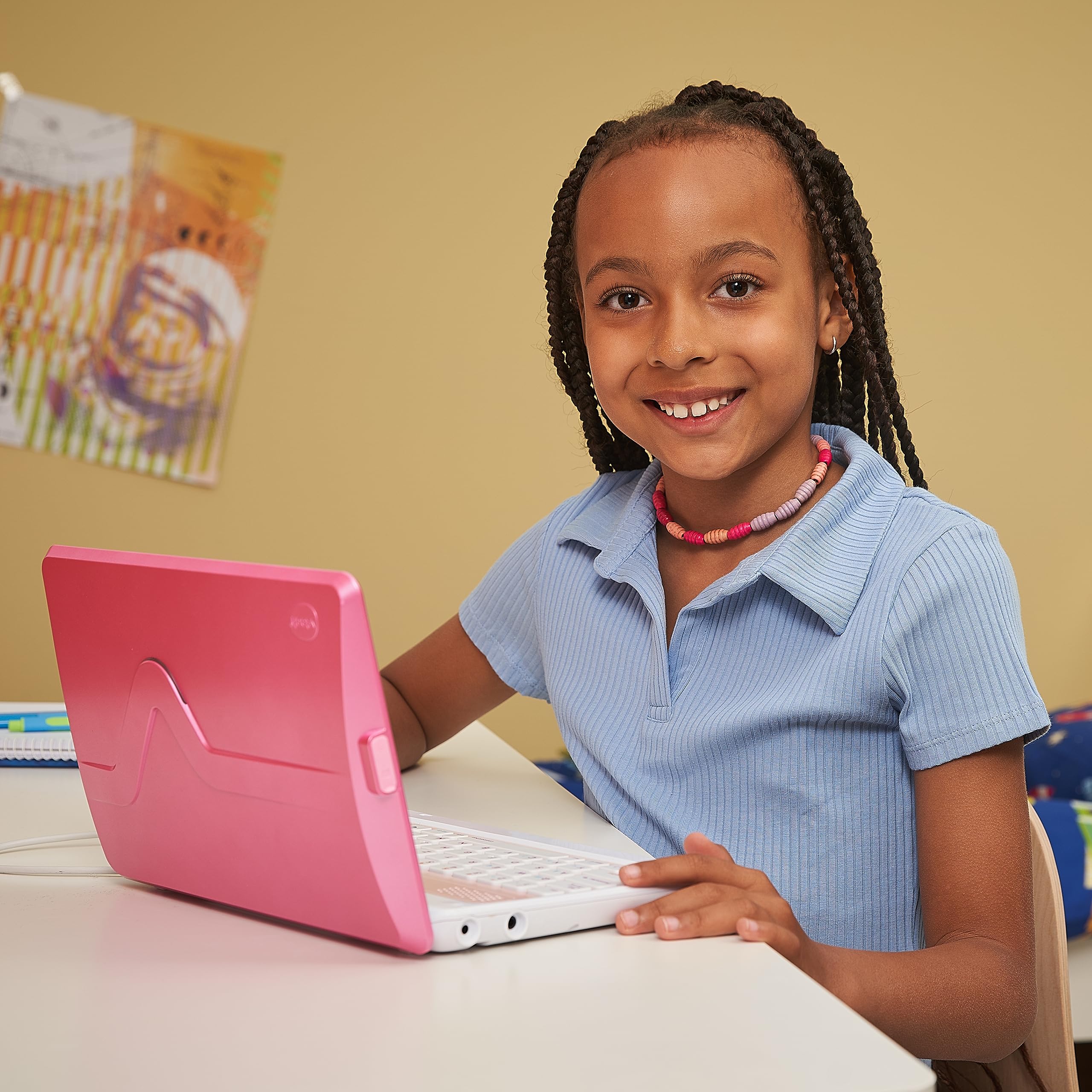 VTech Genio Lernlaptop XL in Rosa, Kunststoff, 7 HD-Display, QWERTZ-Tastatur, 40 Lern-Apps & E-Books, Kalender, Galerie, Wi-Fi, microSD, ab 5 J., Computer, Elektronik, Laptop, PC, Person